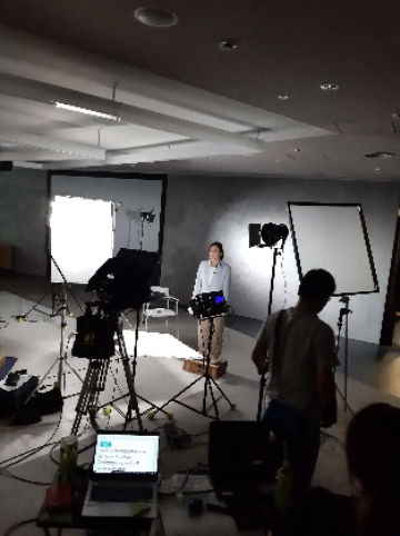 Filming of on-demand training materials.